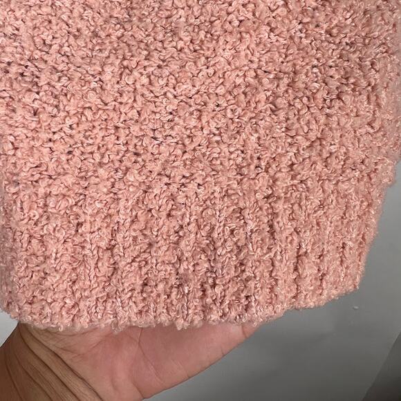 Free People Finders Keepers V Neck Sweater S Peach Long Sleeve Pullover Grunge - Picture 6 of 10